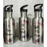 20 oz. Stainless Steel Water Bottle with straw