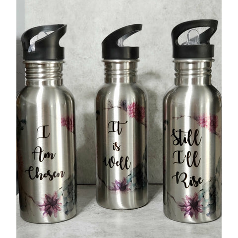 20 oz. Stainless Steel Water Bottle with straw