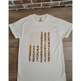 Animal print flag t-shirt