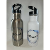 20 oz. Stainless Steel Water Bottle with straw